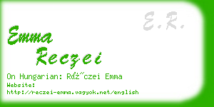 emma reczei business card